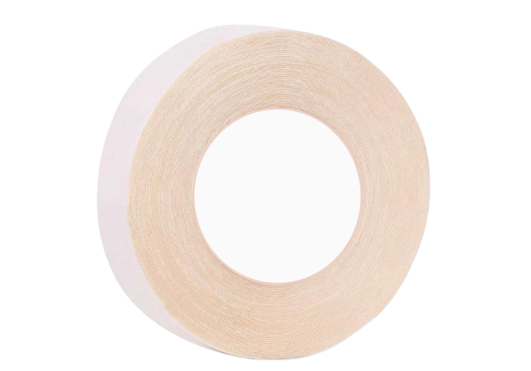 Double-sided adhesive tape roll for hair extensions