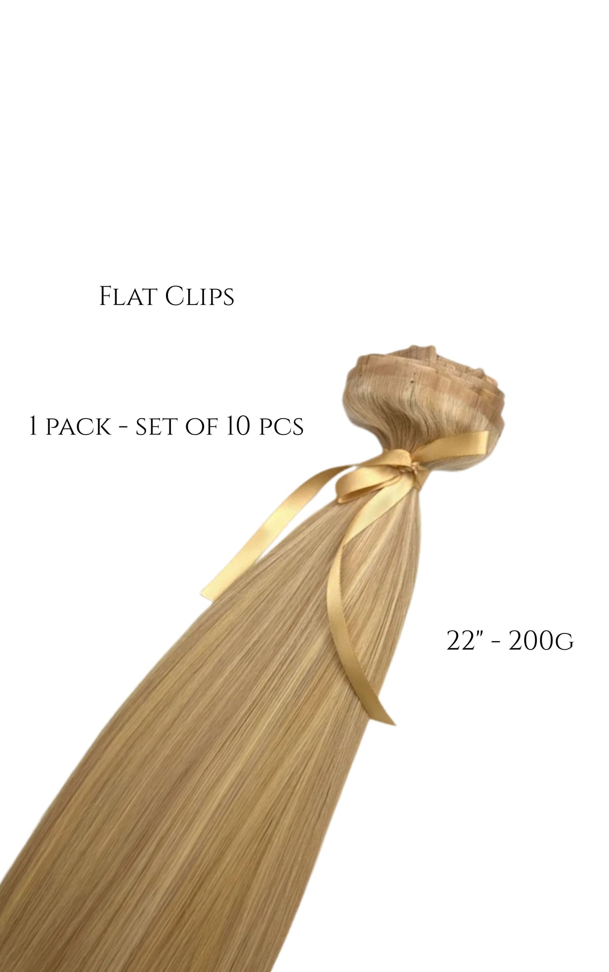 Flat Clips - 1 pack - set of 10 pcs per pack, 22" - 200g