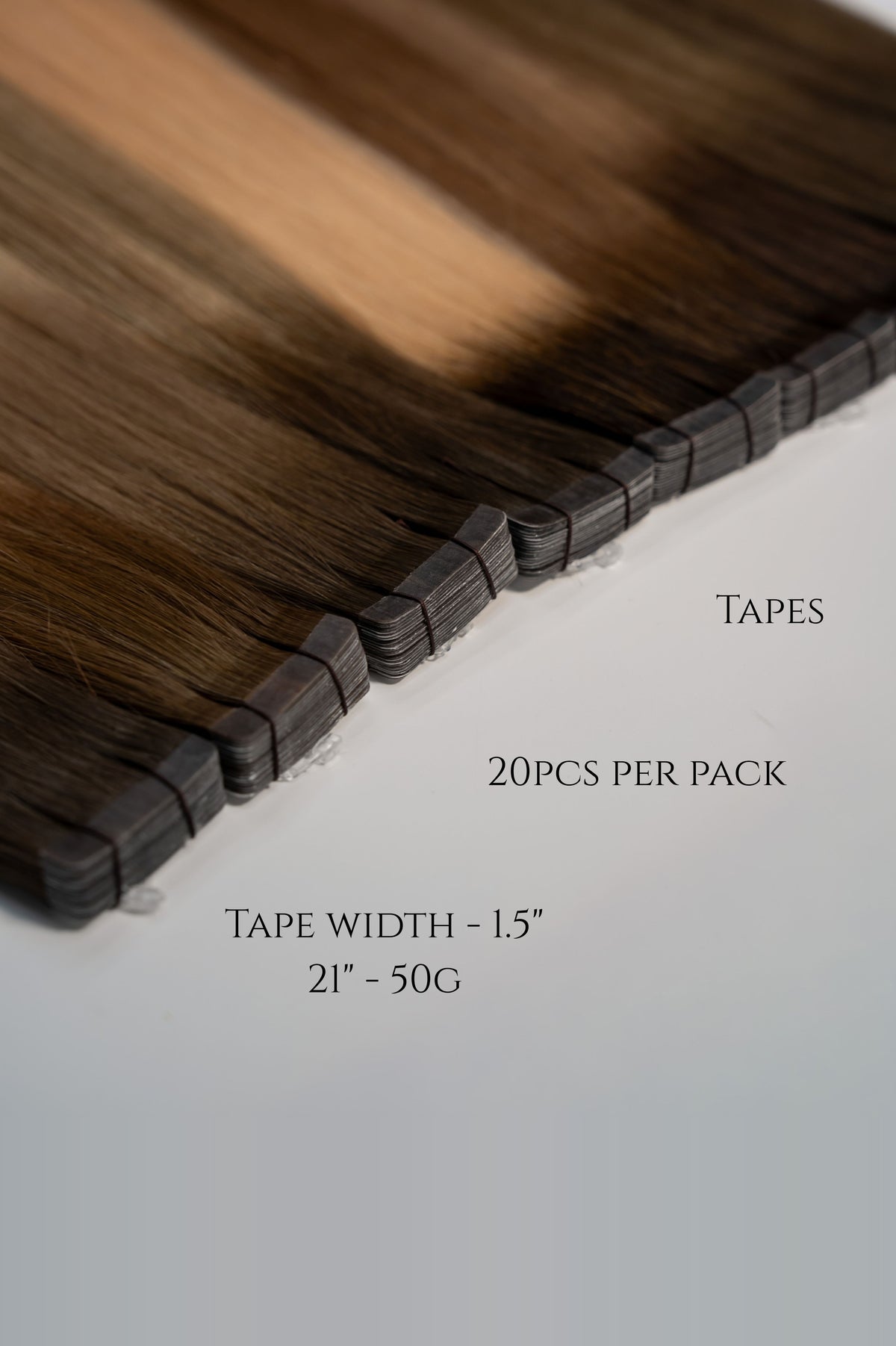 Tape-In - 20pcs per pack, tape width 1.5", 21" - 50g