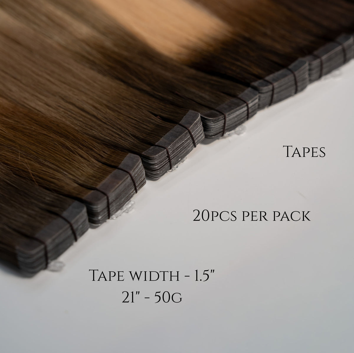 Tape-In - 20pcs per pack, tape width 1.5", 21" - 50g