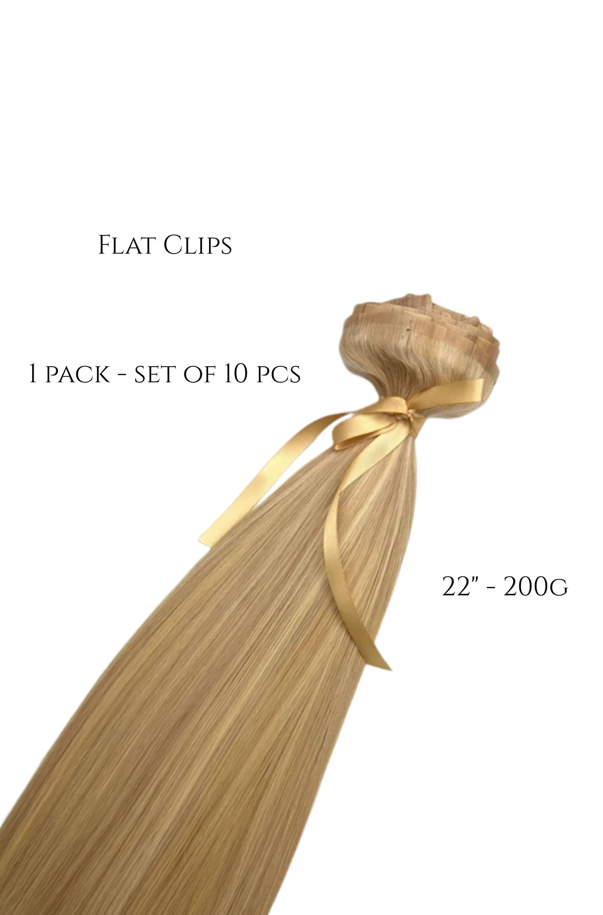 Flat Clips - 1 pack - set of 10 pcs per pack, 22" - 200g