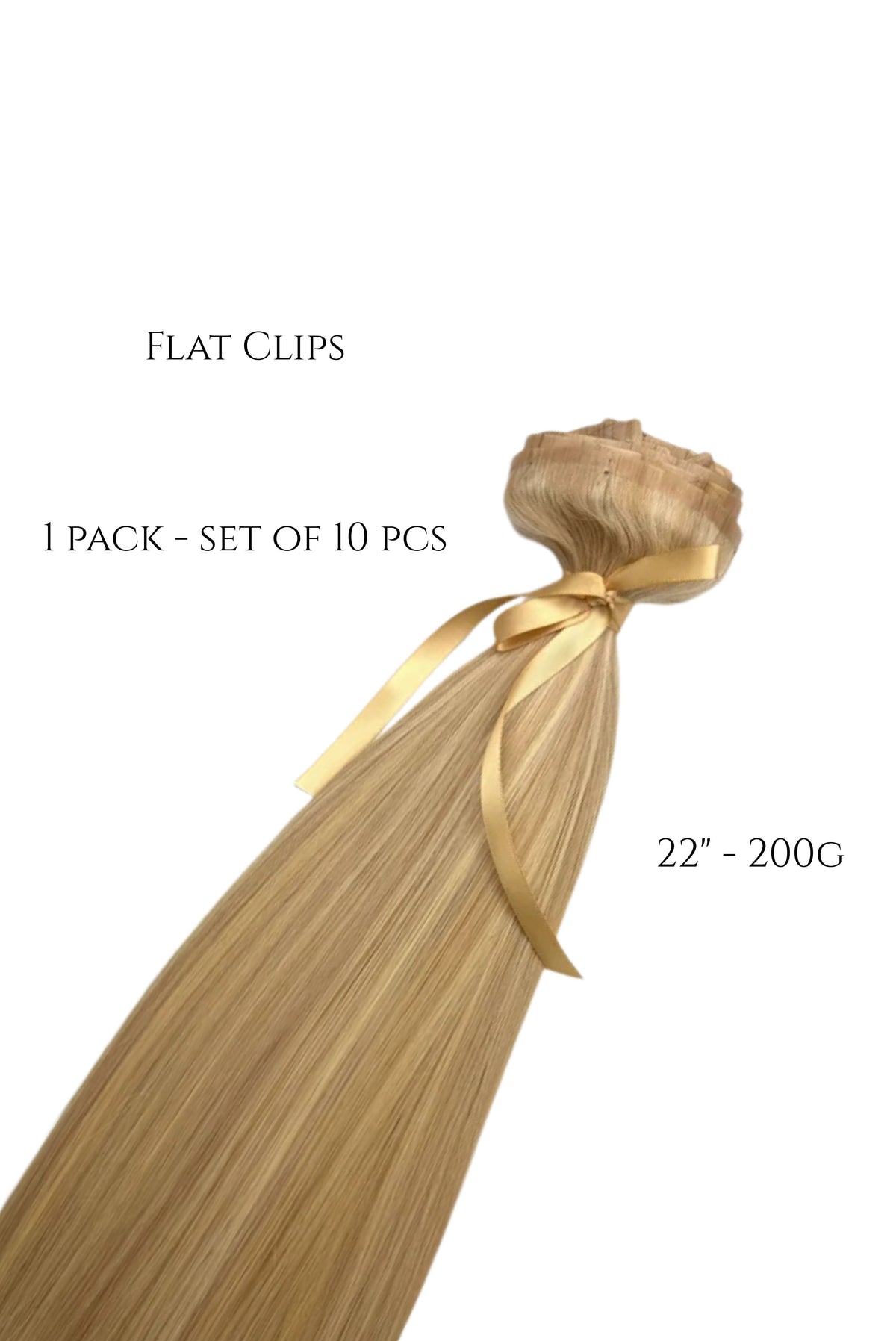 Flat Clips - 1 pack - set of 10 pcs per pack, 22" - 200g
